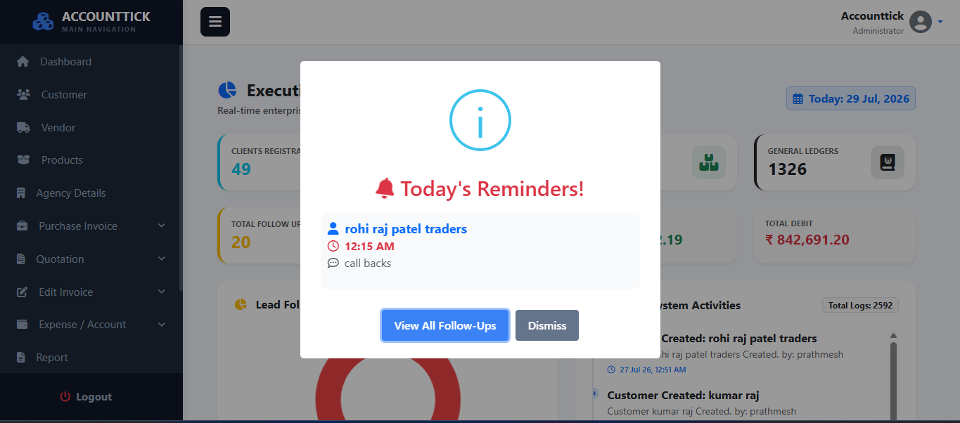 Accounttick Reports
