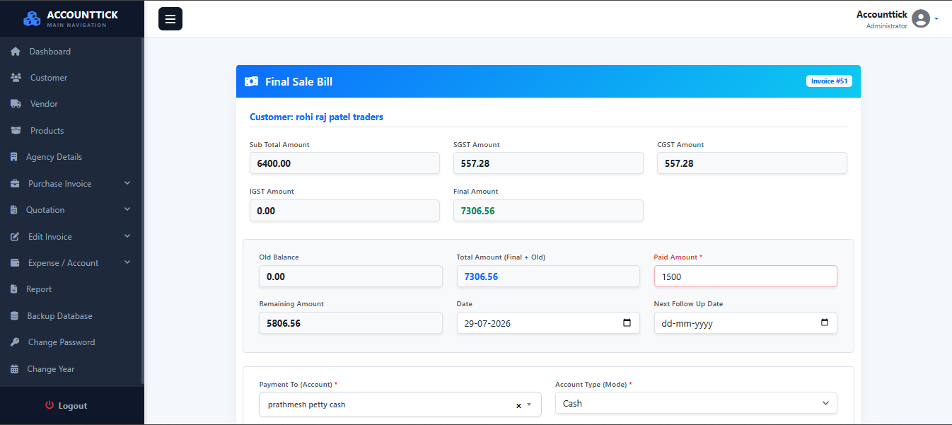 Accounttick Overview
